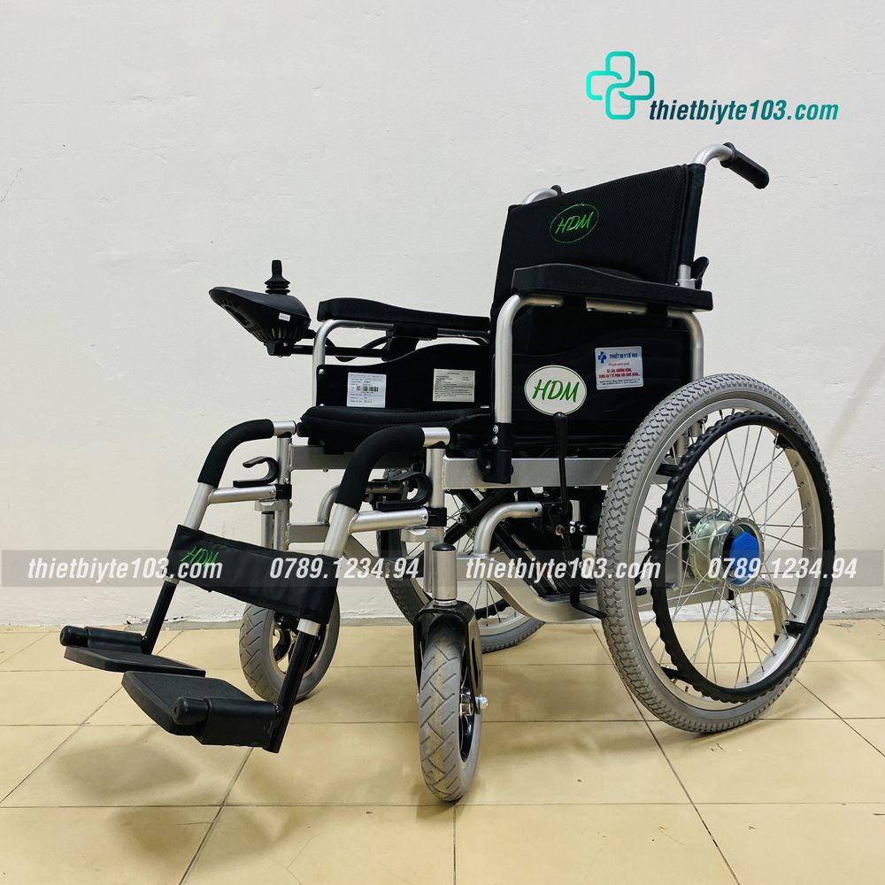 Xe Lăn Điện HT-01 Đài Loan dành cho Người Già, Người Khuyết Tật - Vành nan hoa Cao Cấp - Có thể gấp gọn