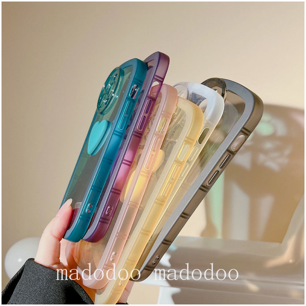 Fine Hole Casing For IPhone 6 6s 7 8 Plus X Xr Xs XsMax 6+ 6s+ 7+ 8+ 12 Mini Multicolor Clear Back Cover Simple Love Airbag Protection Round Edge Soft Phone Case NKS 18