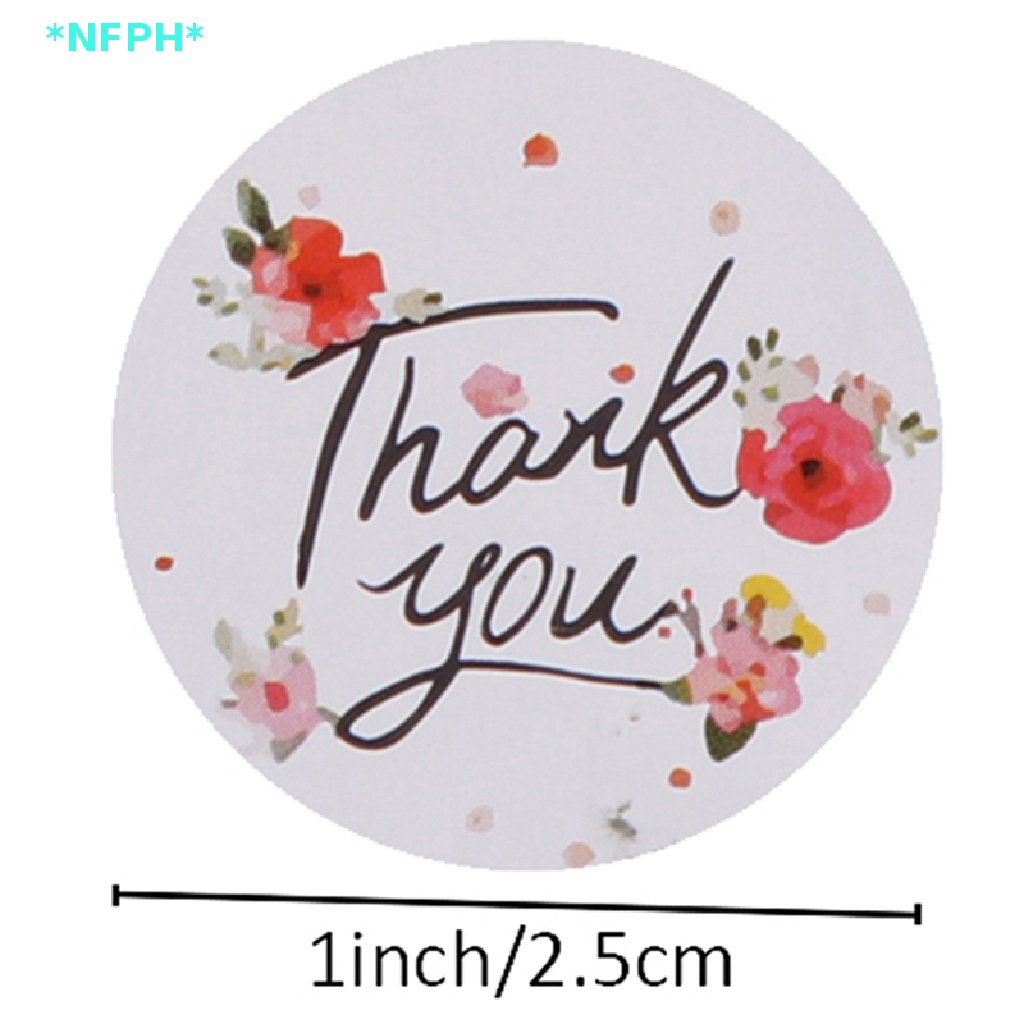 Cuộn 500 Miếng Dán Hình Tròn In Chữ Thank You Độc Đáo Dùng Trang Trí Tiệc Mới