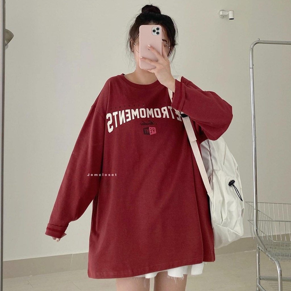 Áo Thun Nữ Tay Dài RETOR Form Rộng JEM CLOSET In Chữ Style Trẻ Trung Cá Tính Nhiều Màu Tone Da 10387