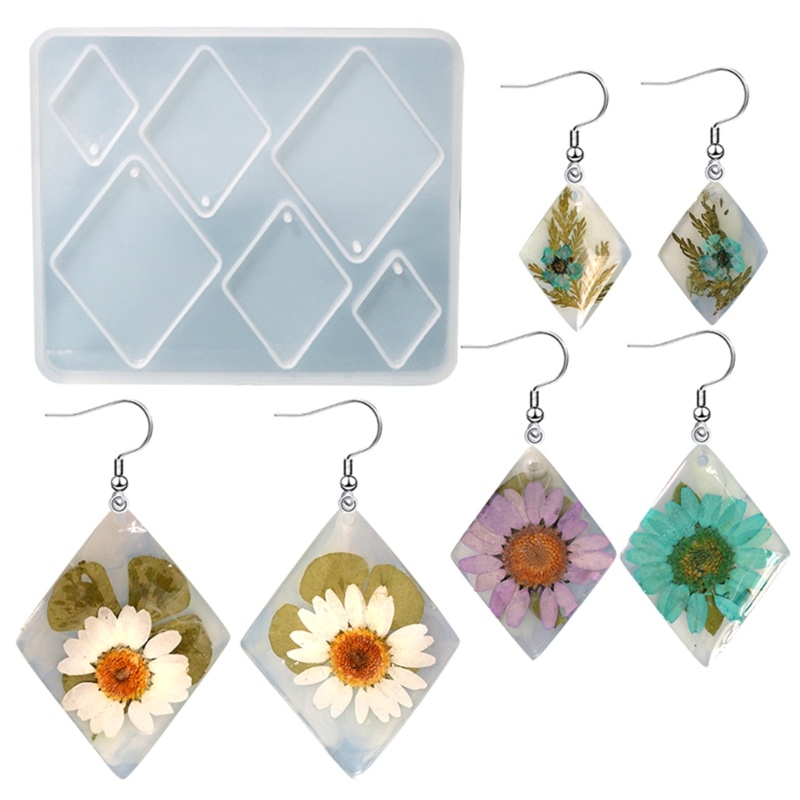 Khuôn Nhựa Hình Oval / Tròn Làm Bông Tai Thủ Công