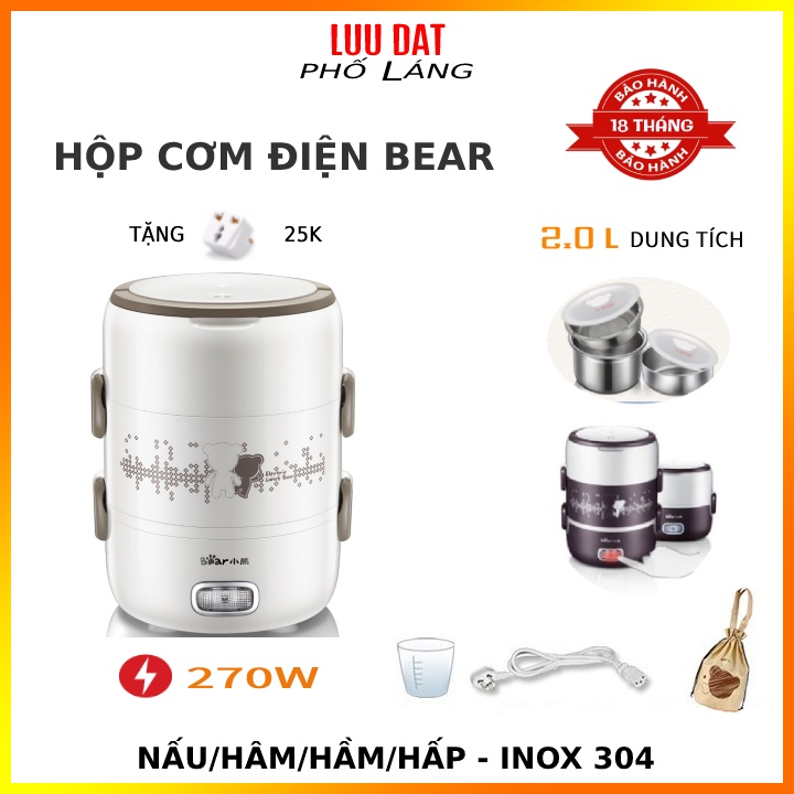 Hộp cơm hâm nóng cao cấp hút chân không 3 tầng inox S2358