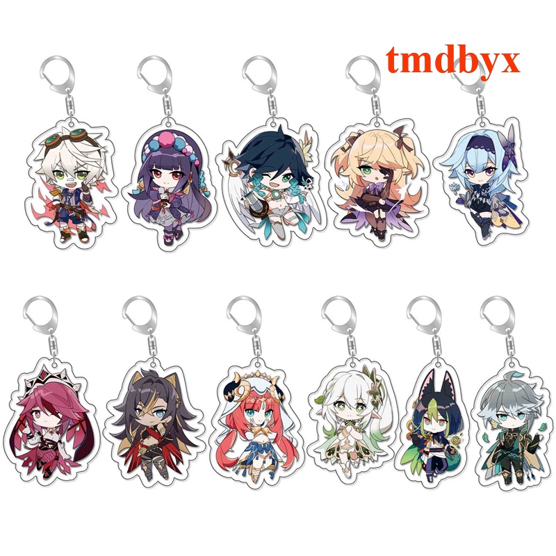 Tmdbyx Móc Khóa Nhân Vật Anime Genshin Va Chạm Zhongli Hutao Yelan Dễ Thương