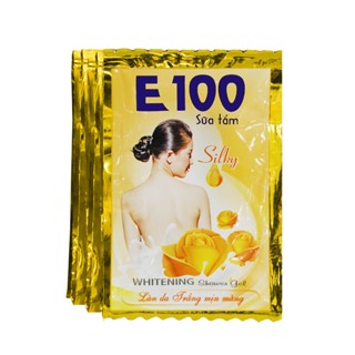 Sữa tắm E100 dây 12 gói ( trắng + vàng + hồng )