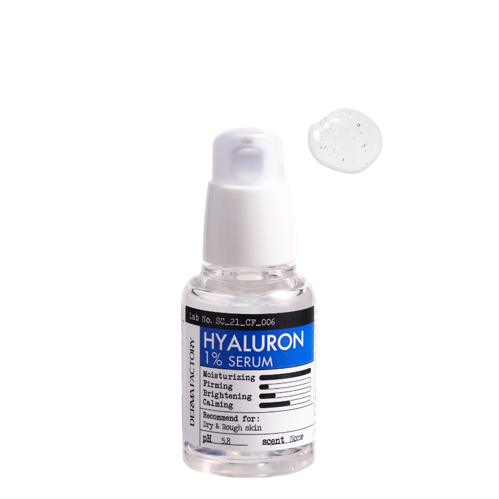 Tinh chất dưỡng ẩm Hyaluron 1% Serum 30ml - Derma Factory