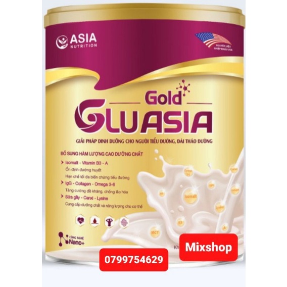 (Date 2025) Combo 3 hộp sữa tiểu đường GLUASIA GOLD 900g. Date 2025