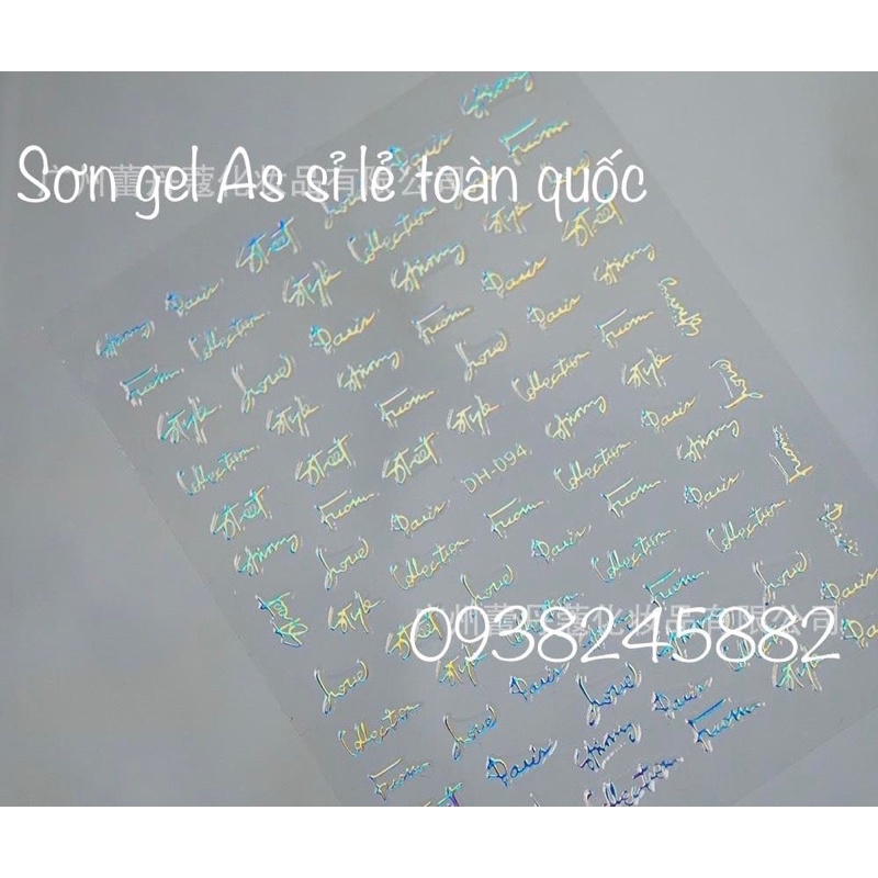 Sticker cực quang trang trí móng