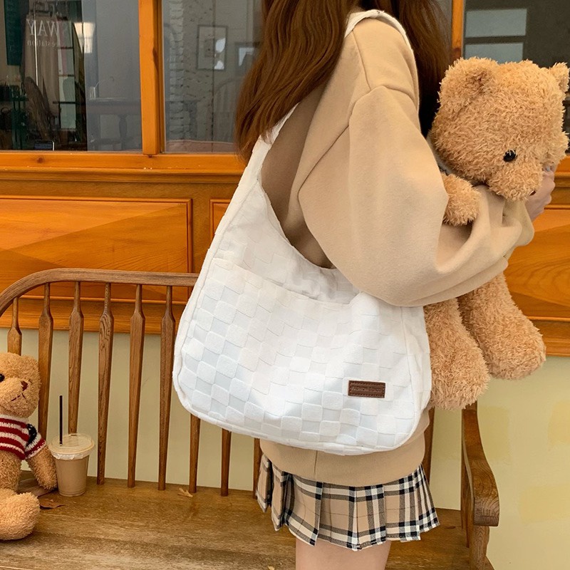 Túi tote vải canvas thêu hoa xanh dễ thương cao cấp phong cách hàn quốc MISATO TO1