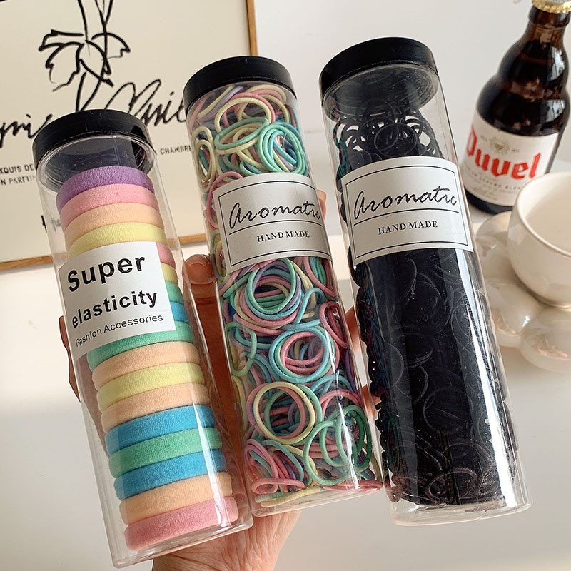 300 Dây Buộc Tóc Cao Su Hình Viên Đạn