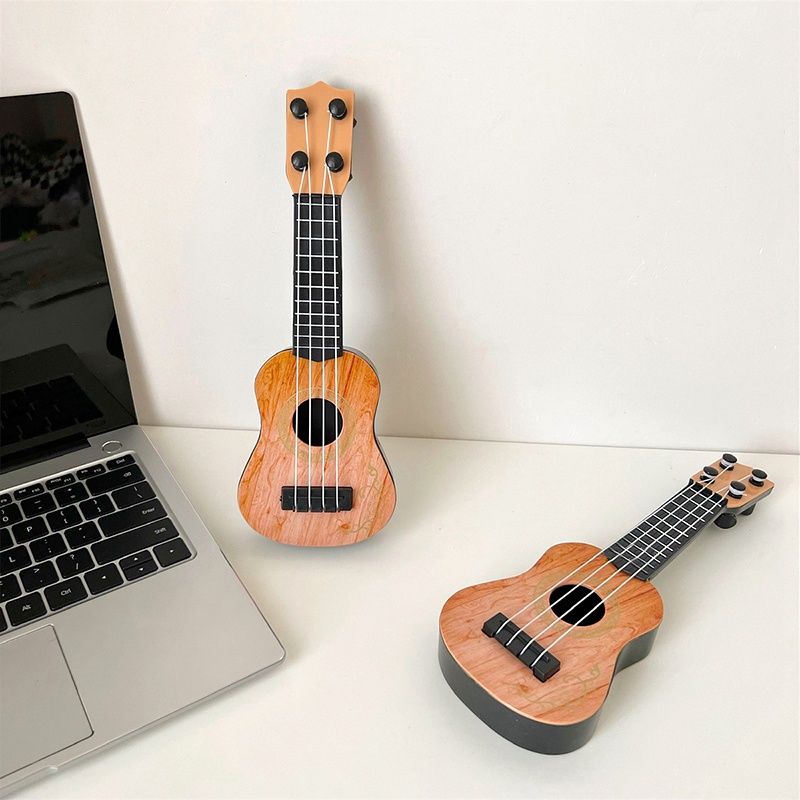 Đồ Chơi Mô Hình Đàn Ukulele Mini Để Bàn Trang Trí Cho Bé