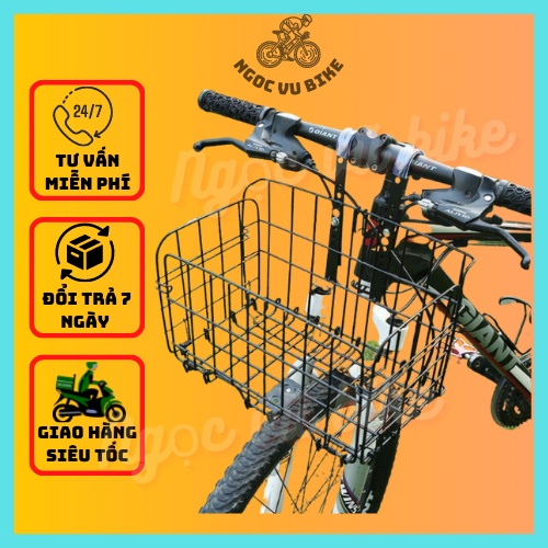 Giỏ xe đạp gấp giỏ gấp xe đạp màu đen