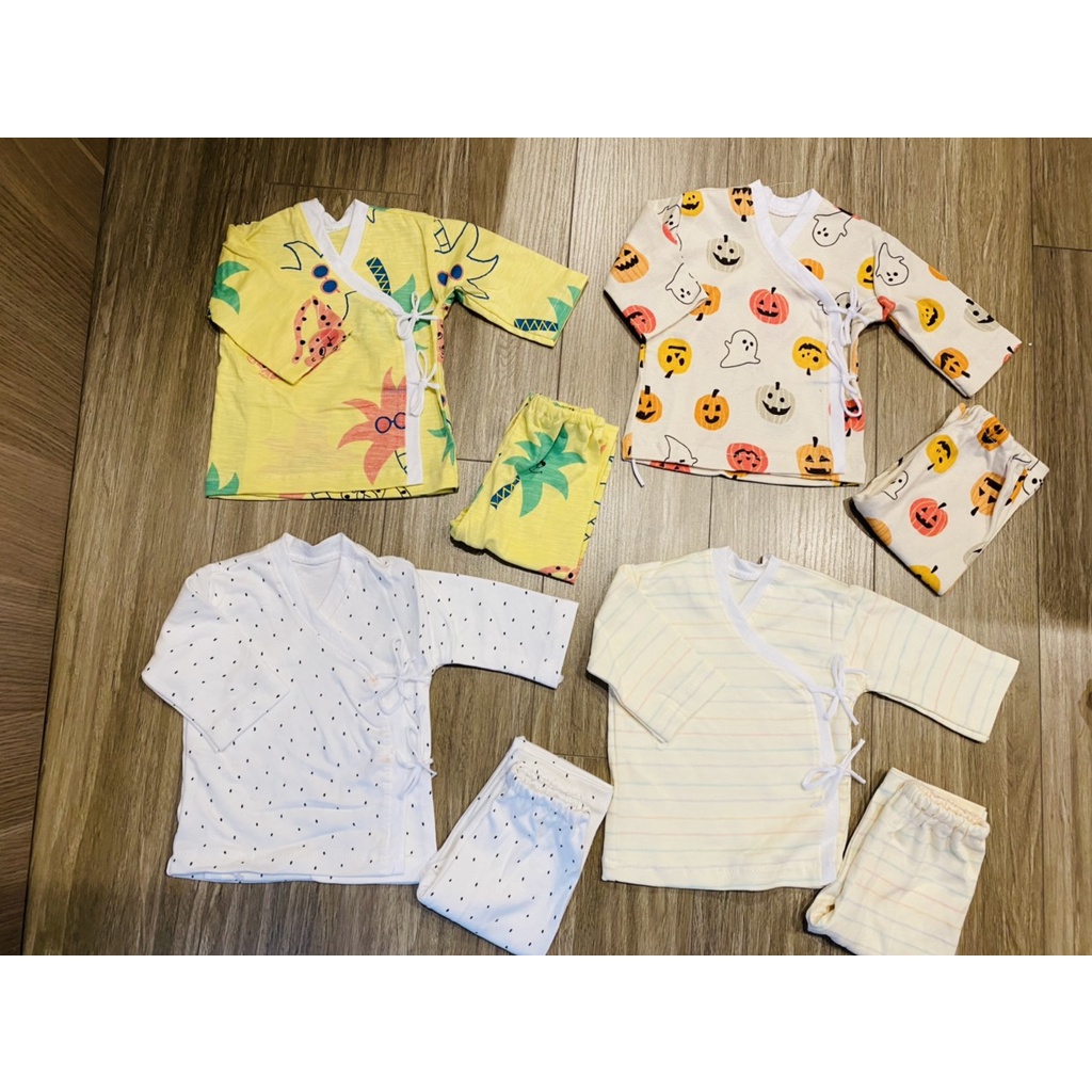 Bộ quần áo cho trẻ sinh non thiếu tháng ✨𝙎𝙞𝙯𝙚 𝙧𝙞𝙚̂𝙣𝙜✨Bộ dây buộc 100% cotton tự nhiên