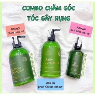 COMBO DẦU GỘI+ DẦU XẢ+ XỊT BƯỞI VIJULY (hàng công ty 100%)