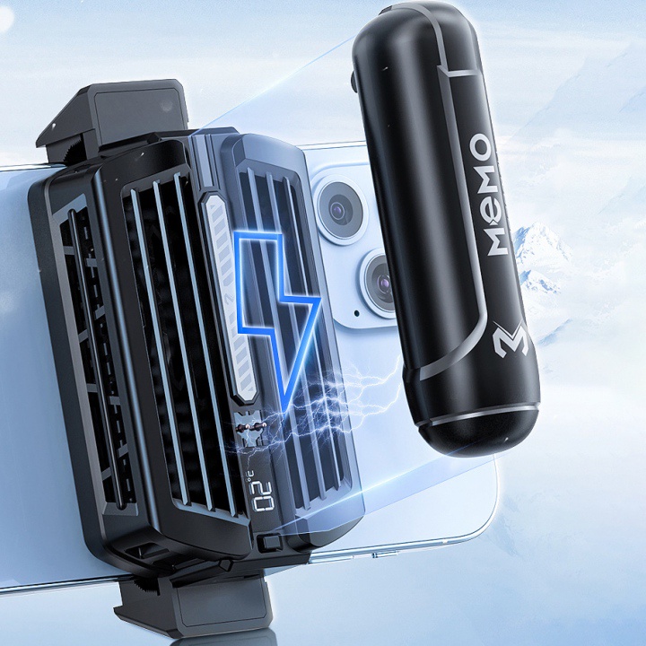 Quạt Tản Nhiệt Điện Thoại Sò Lạnh Có Pin Tích Hợp Memo DL10