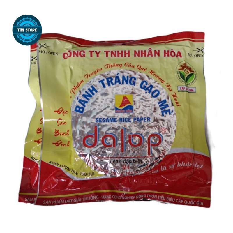 Bánh Tráng Nướng Gạo Mè Dalop Bình Định (combo 20 gói)