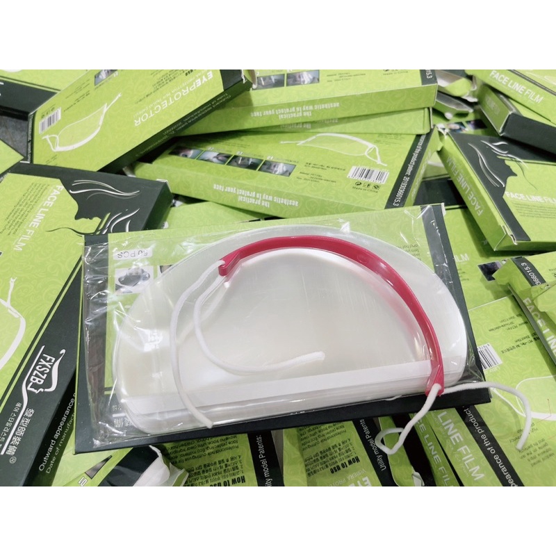 Hộp 50 Miếng Dán Trán Đa Năng Che Mặt Có Dây Đeo Cắt Tóc / Cắt Mái, Nhuộm Tóc