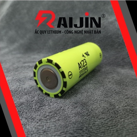 Pin lithium A123 26650 dòng xả cao 3.2V 2500mAh tiêu chuẩn quân đội Mỹ chuyên dùng làm bình điện lưu trữ.