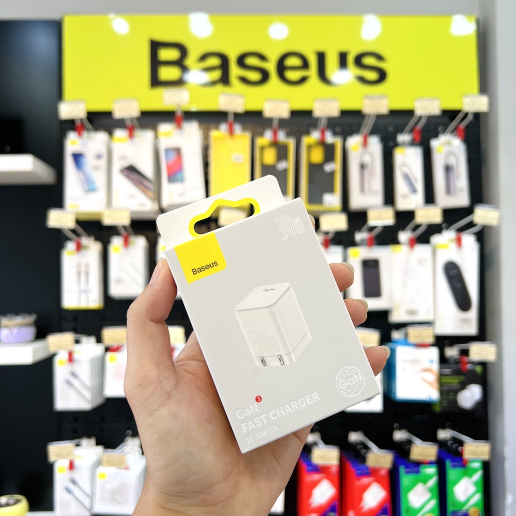 Củ sạc nhanh Baseus GaN3 30W PD 3.0 + QC 3.0 sạc nhanh cho điện thoại, máy tính