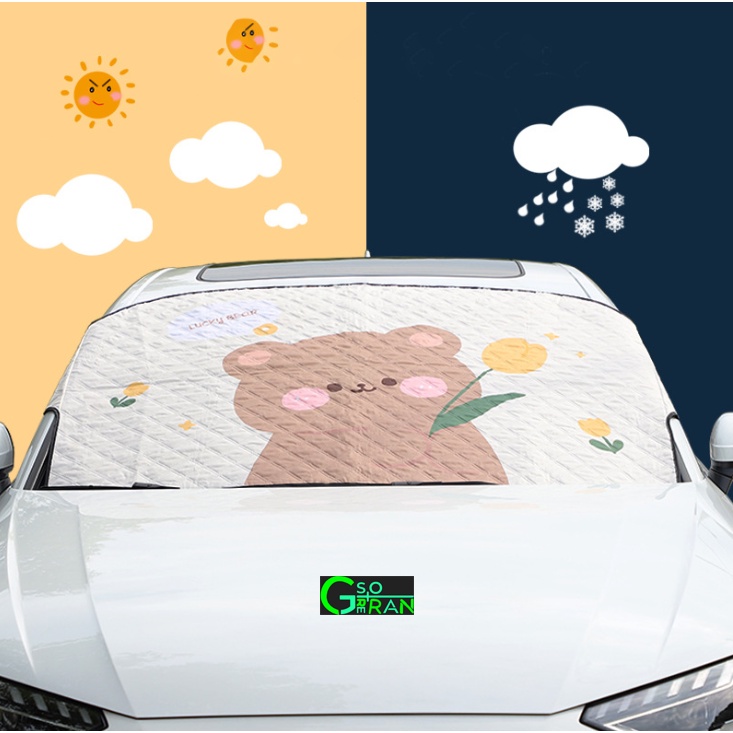 Tấm Che Chống Nắng Xe Hơi Phản Quang, cách nhiệt kính trước cho xe ô tô dầy 3 lớp - Tấm che kính trước