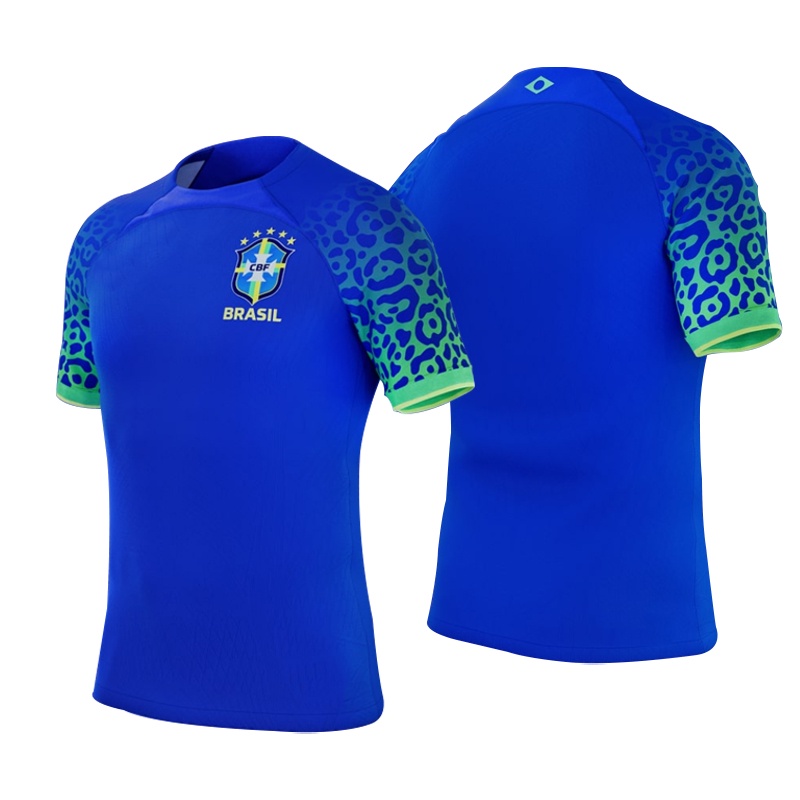 Áo Thun Đá Banh Brazil 2022 / 2023 Size XS-2XL Cho Bé (3-14 Tuổi)