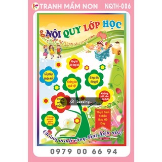 Decal trang trí - nội quy lớp tiểu học 006