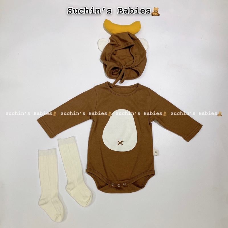 Body con khỉ và trái chuối cho bé Suchin