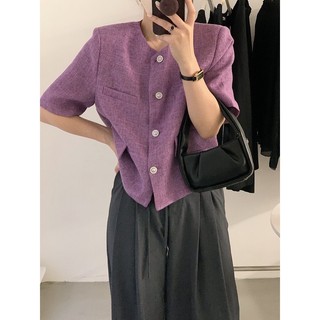Áo Blazer ngắn tay dáng Hàn