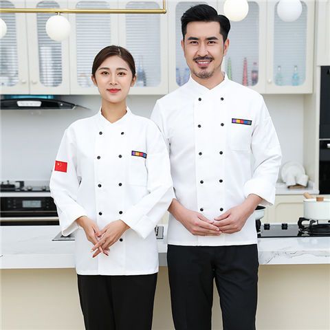 Áo Đầu Bếp Dài Tay Dày Dặn Thoáng Khí Cực Kỳ Dành Cho Nam Và Nữ