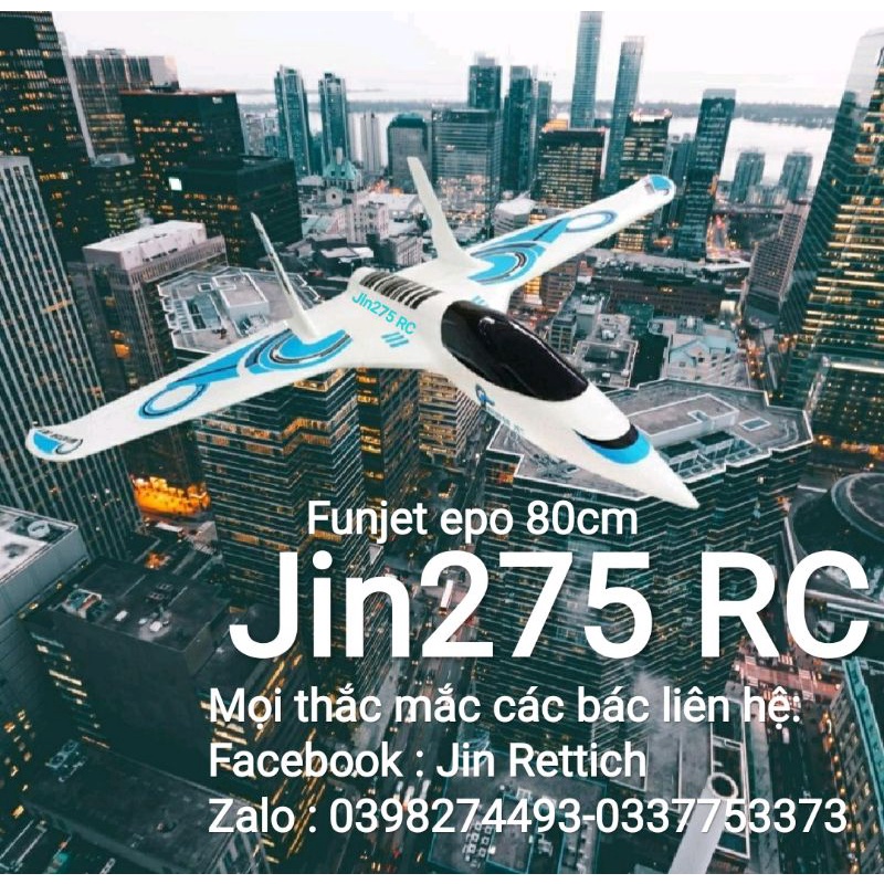 Bộ Vỏ Kit máy bay Funjet EPO sải 80cm CHO AE BAY TỐC ĐỘ CAO KIT ĐÚC ( Hỗ trợ hướng dẫn kỹ thuật khi cần)