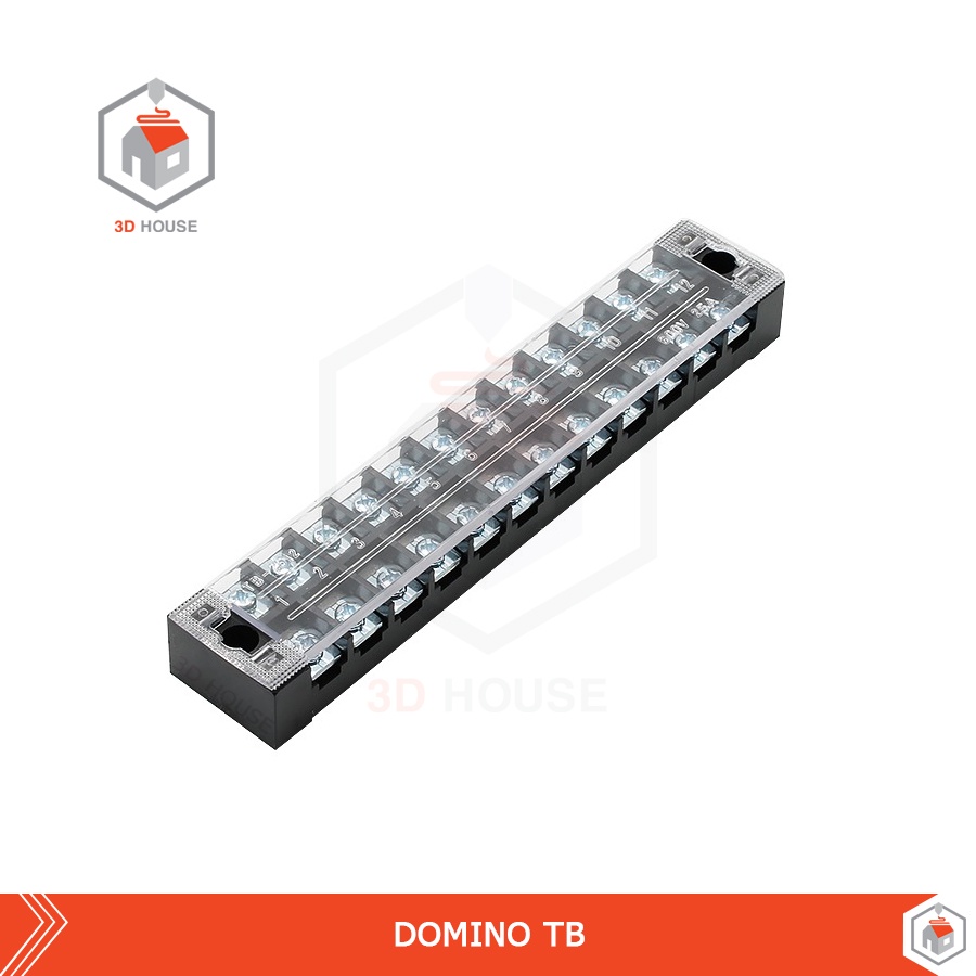 Cầu Đấu Dây Điện Domino  TB-15A 600V 4/6/8/10/12P