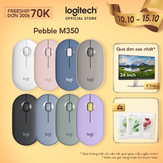 [Mã ELGAME giảm đến 500K] Chuột không dây Logitech Pebble M350 - Bluetooth/ USB, nhỏ gọn, giảm ồn, MacOS / PC