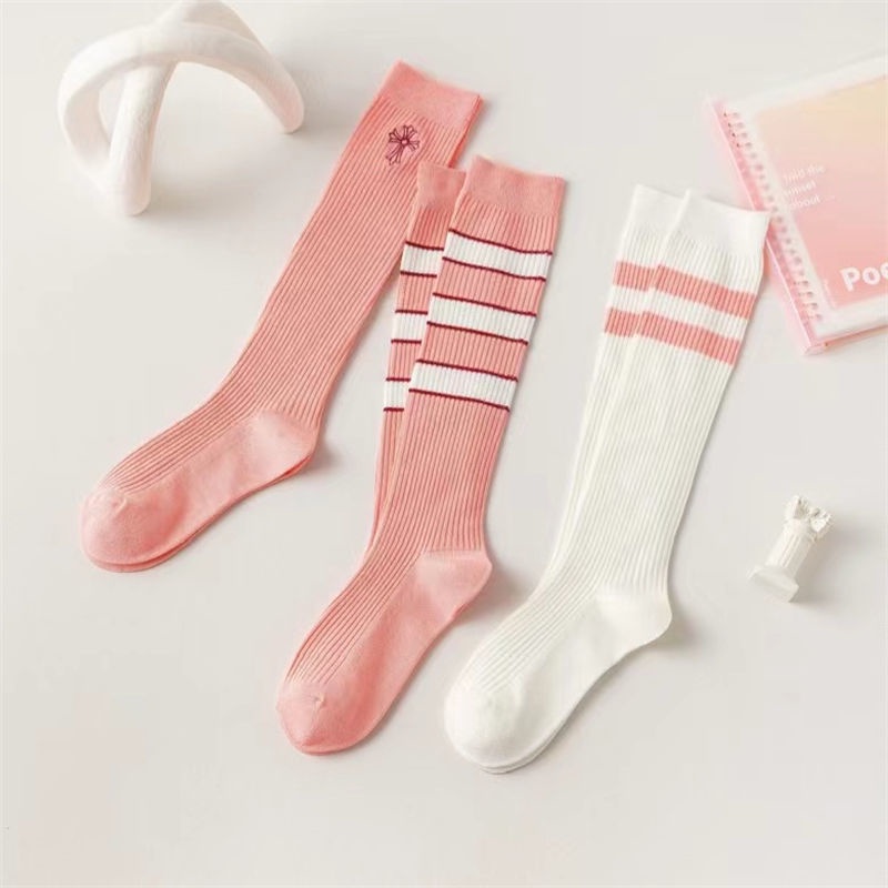 Tất Bắp Chân Dài Tới Đầu Gối Phong Cách Preppy JK Cho Nữ