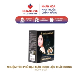 Nhuộm Tóc Phủ Bạc Màu Dược Liệu Thái Dương 1 gói