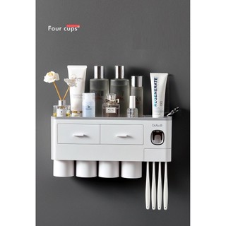 BỘ NHẢ KEM ĐÁNH RĂNG 4 CỐC NAM CHÂM MỚI