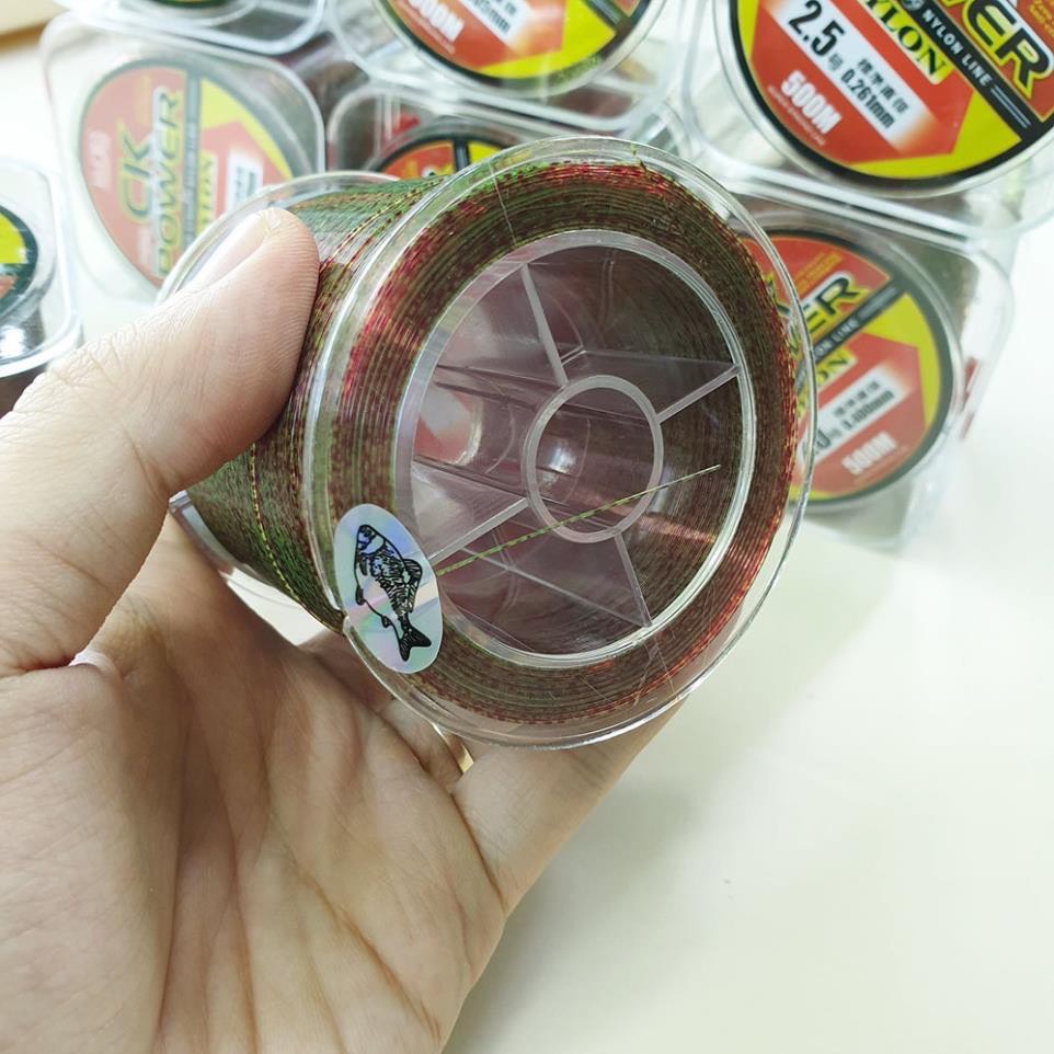Cước Câu Cá Tàng Hình dây câu cá Nylon CK power 500m tải cá tốt làm dây trục câu cá CK500