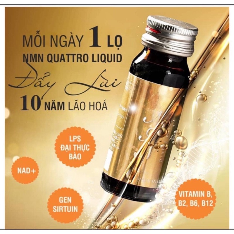 Nước uống NMN Quattro Liquid 15000 Nhật Bản