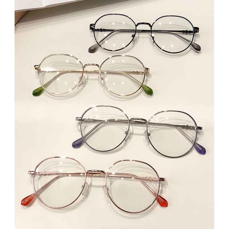 Gọng kính cận tròn thời trang nữ Hottrend 2022 phong cách Ulzzang chống tia bức xạ và ánh sáng xanh cá tính đẹp rẻ 077