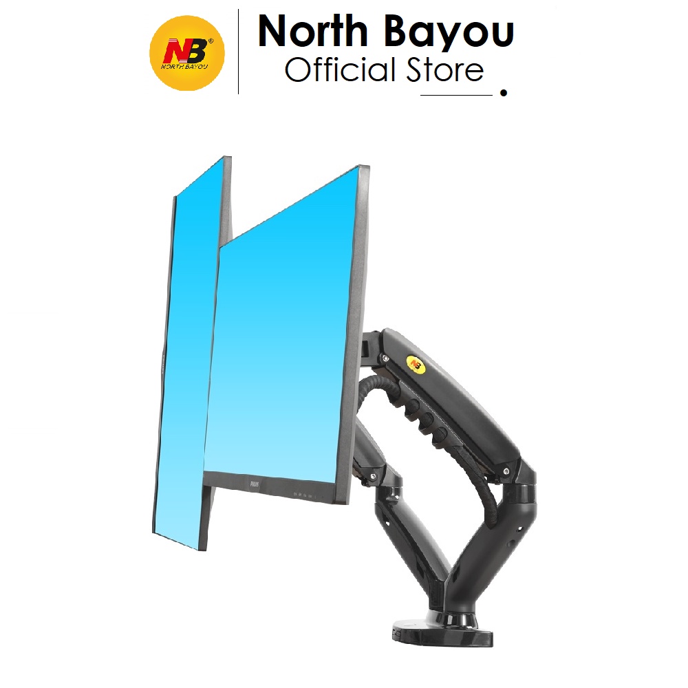 Giá treo giá đỡ North Bayou NB-F160 màn hình kép 17inch – 27inch, tải trọng 9kg x 2 màn - Hàng chính hãng