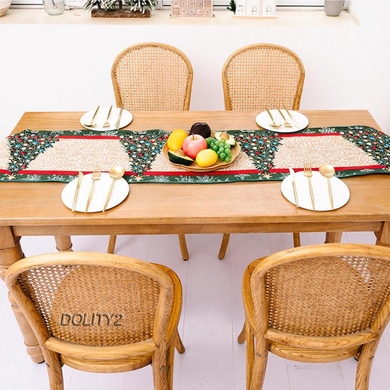 [Dolity2] Khăn Trải Bàn Giáng Sinh Đa Năng Có Thể Tái Sử Dụng Cho Bữa Tiệc