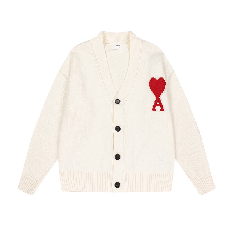 ❤❀  ❤ Áo Khoác Cardigan Dệt Kim Tay Dài Thêu Hình Trái Tim Thời Trang