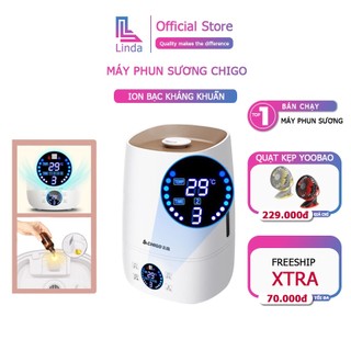 Máy phun sương tạo ẩm lọc không khí ion bạc kháng khuẩn hẹn giờ tự ngắt Linda