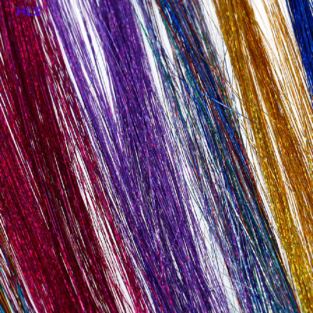 [HLS] Set 120 Sợi Dây Kim Tuyến Lấp Lánh Trang Trí Tóc Mái Bằng Lụa