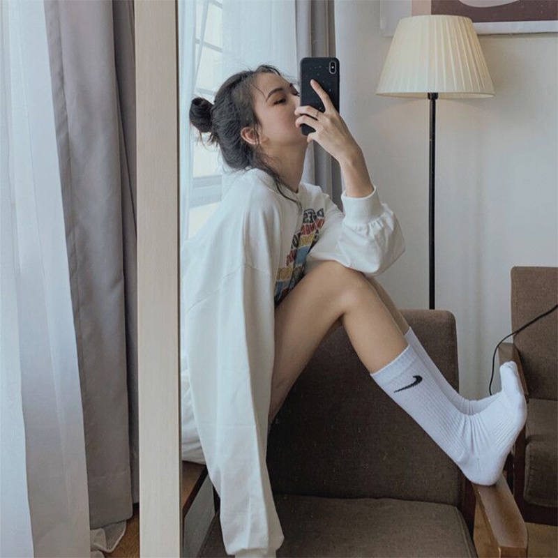 Đôi Vớ cotton Ngắn Màu Trắng Đen Thời Trang Cho Nam Nữ