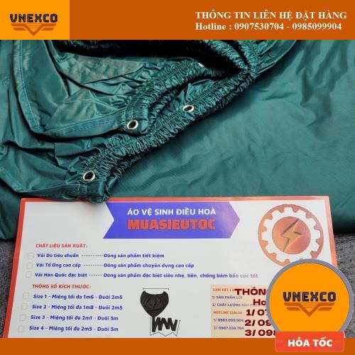 Áo Trùm Vệ sinh Máy Lạnh - Bạt Phủ Túi Xịt Rửa Dụng Cụ Bảo Dưỡng Điều Hoà Âm Trần, Treo Tường - Vải Hàn quốc, Tổ Ong, Dù