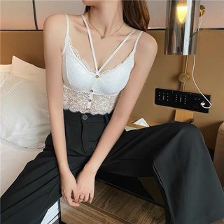 Áo Bra Hai Dây Phối Ren Nút