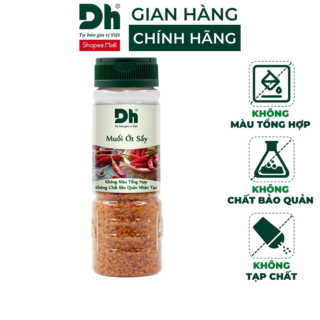 Muối ớt sấy DH Foods gia vị chấm hoa quả chế biến thực phẩm loại 1 thơm ngon 110gr - DHMTN96
