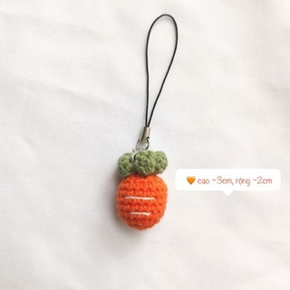{handmade} móc khoá cà rốt mini 🥕 (len móc)