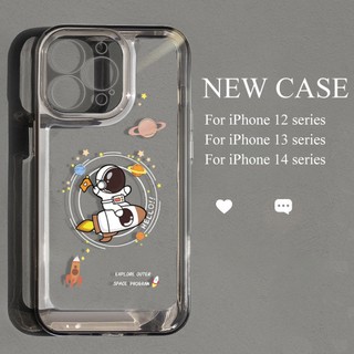 Ốp Điện Thoại TPU Trong Suốt Hình Phi Hành Gia Cho iPhone 14 13 12 11 Pro Max XS Max XR X 14 8 7 Plus SE 2020 2022