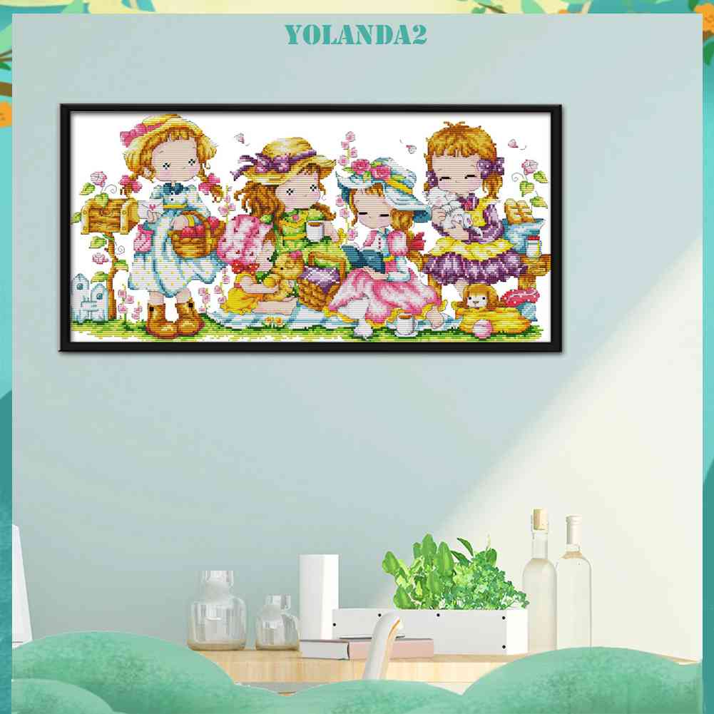 Tranh Thêu Chữ Thập 14CT Họa Tiết Hoạt Hình