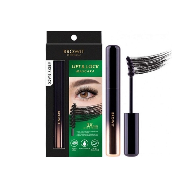 Mascara siêu cong mi gấp 3 lần Browit By Nongchat Lift & Lock Mascara